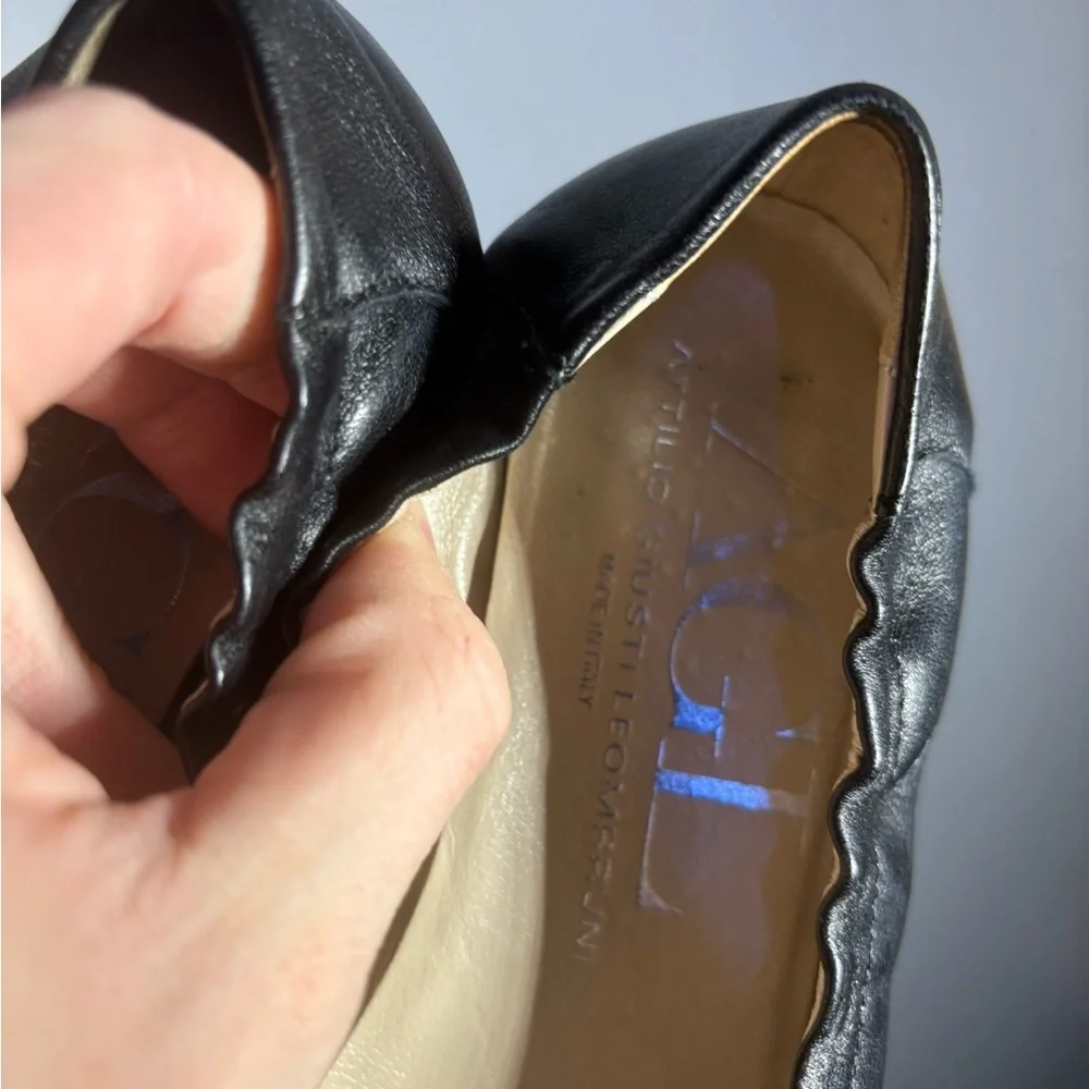 AGL Patent Leather Cap Toe Loafer Flats Size EU 36
